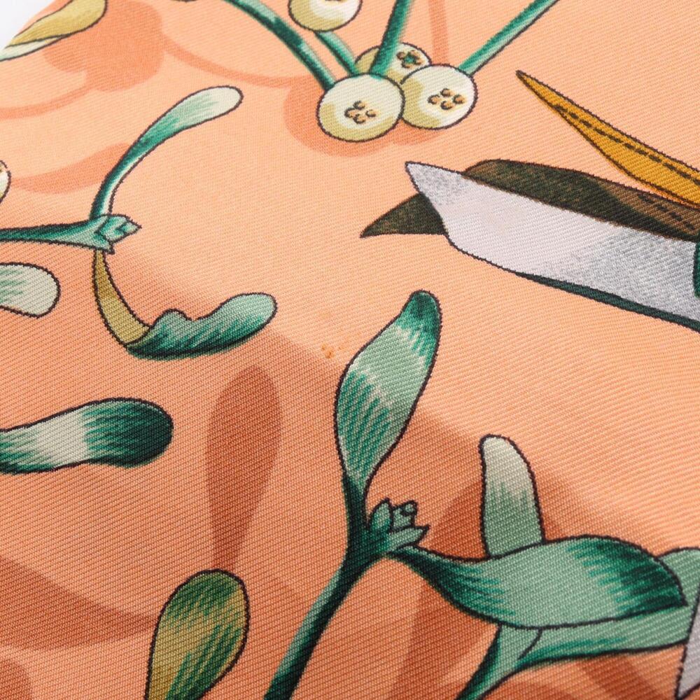 HERMES Orange Silk Scarf - Picture 9 of 9